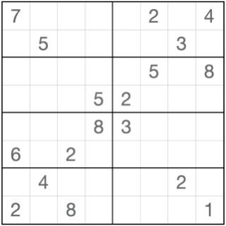 Sudoku proti králi 8x8