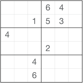 Sudoku proti rytířům 6x6