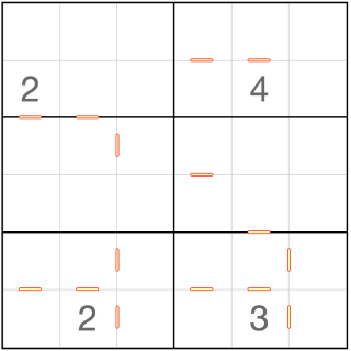 Po sobě jdoucí sudoku 6x6