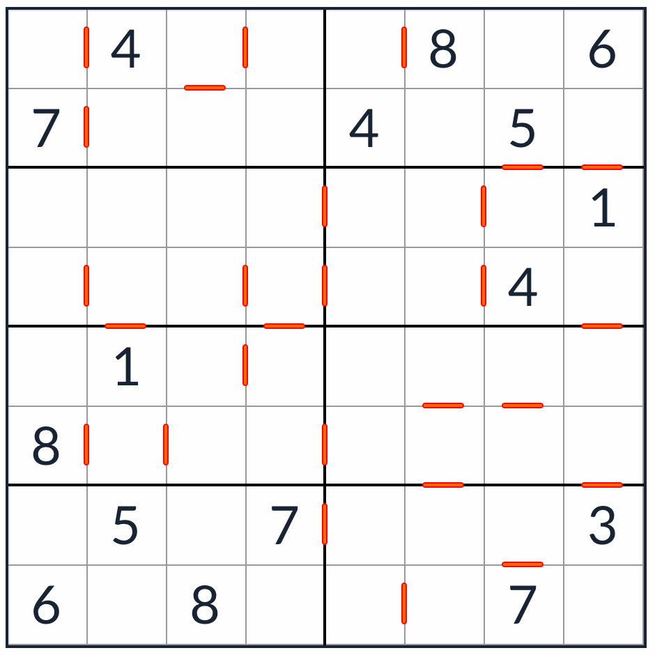 po sobě jdoucí sudoku 8x8 puzzle