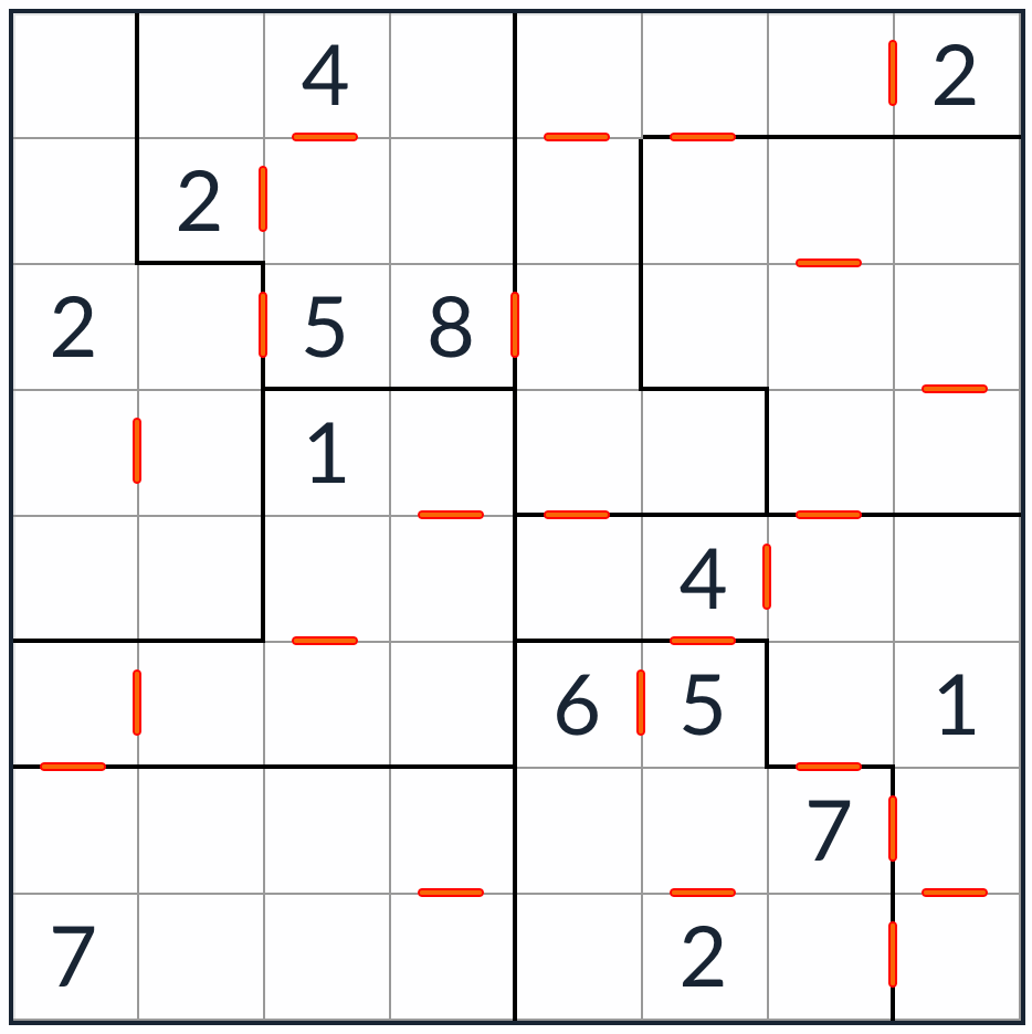 Nepravidelný po sobě jdoucí sudoku 8x8