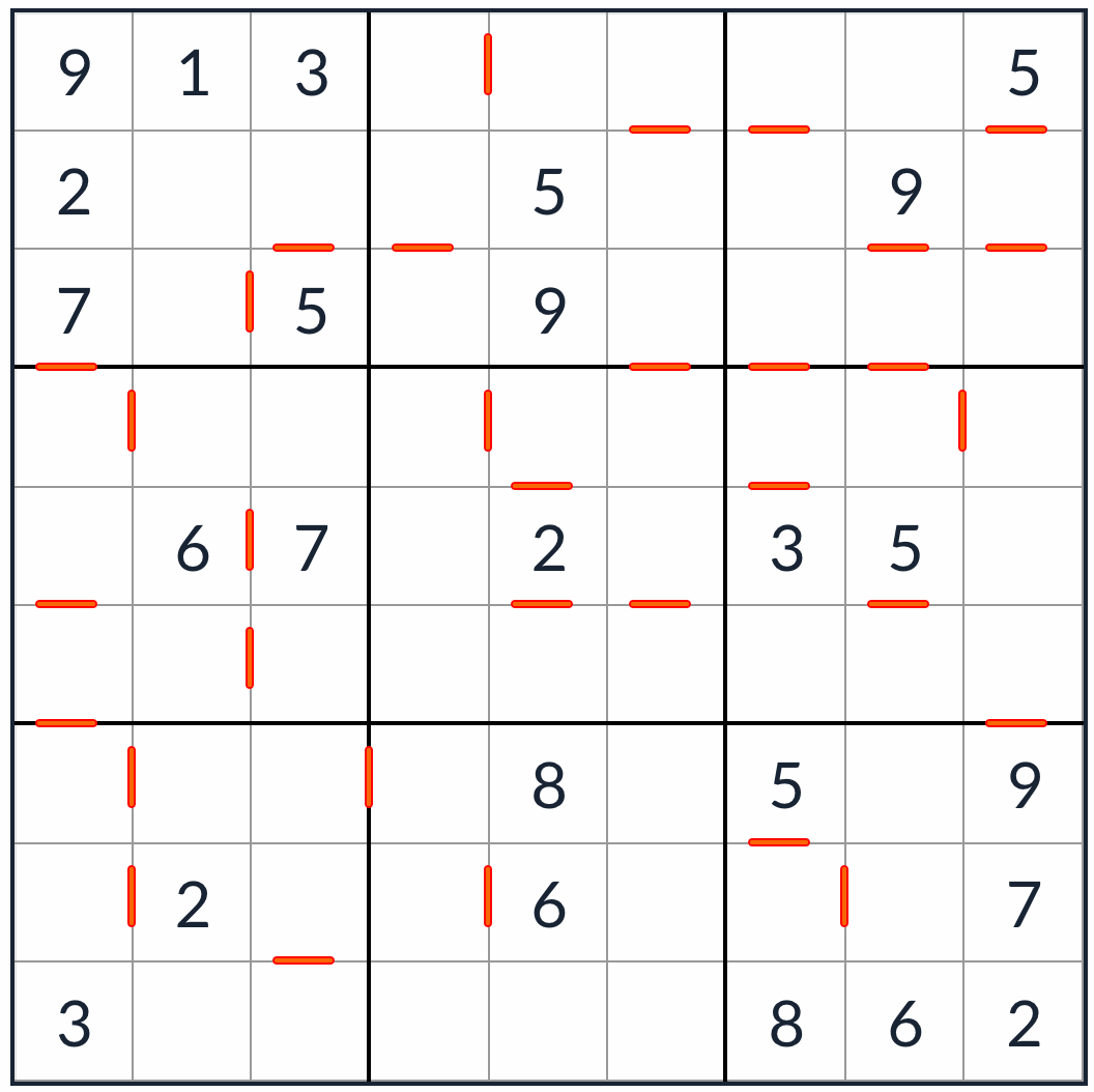 anti-king po sobě jdoucí sudoku puzzle