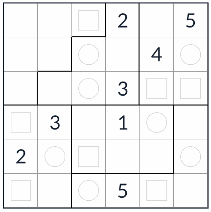 Anti-King nepravidelný sudý sudoku 6x6