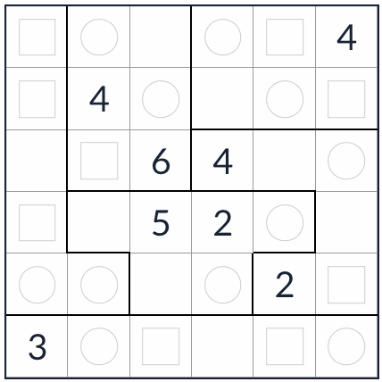 Nepravidelný sudokud sudoku 6x6