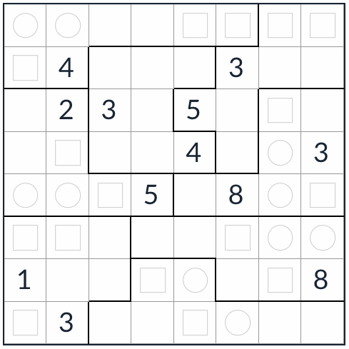 Anti-King nepravidelný sudý sudoku 8x8