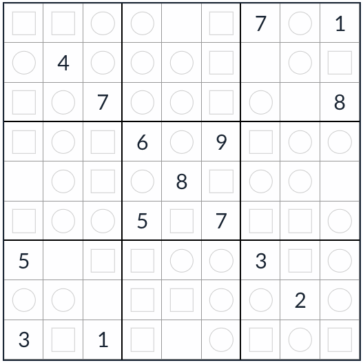 Anti-Knight Even-Osd Sudoku