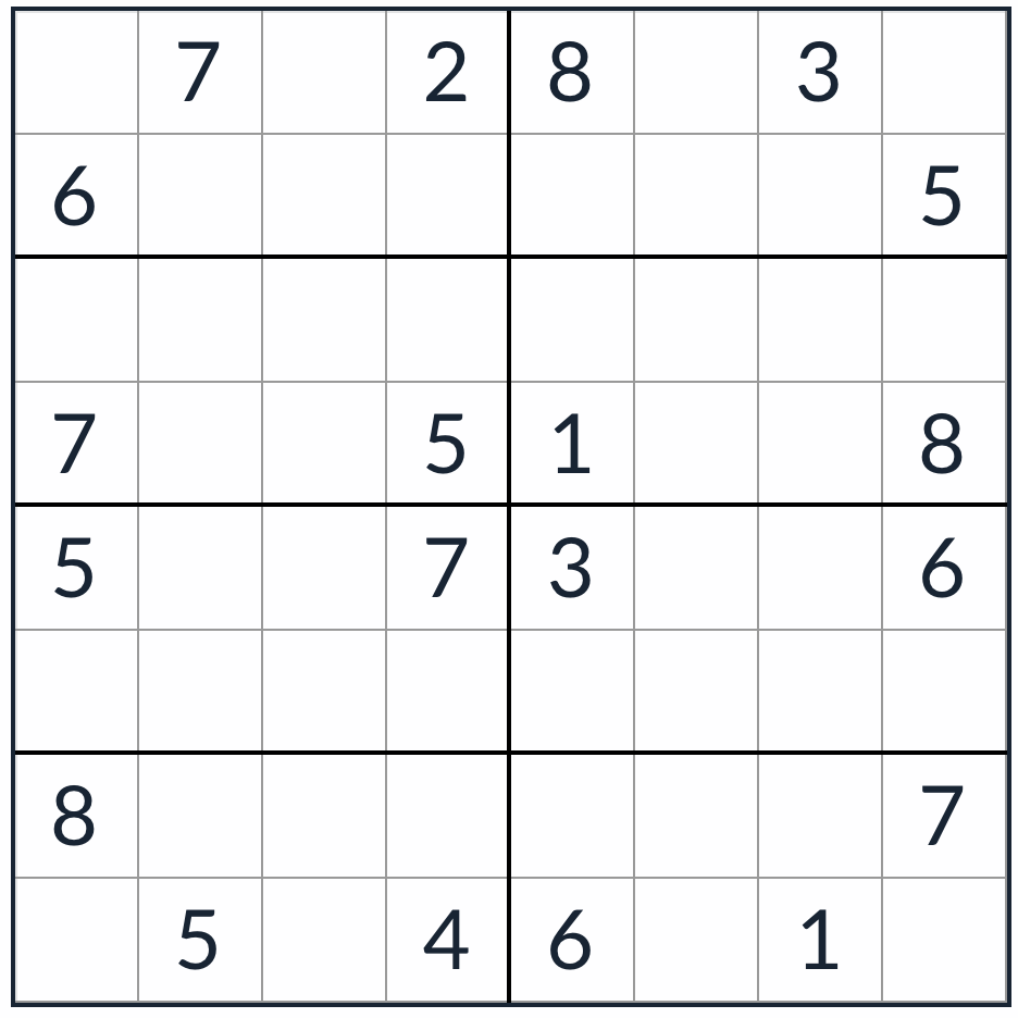 Anti-Knight ne-konkurenční sudoku 8x8