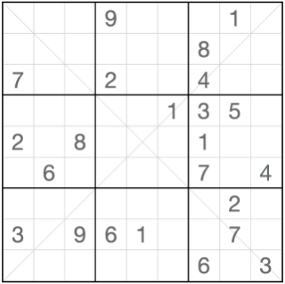 Diagonální sudoku 8x8